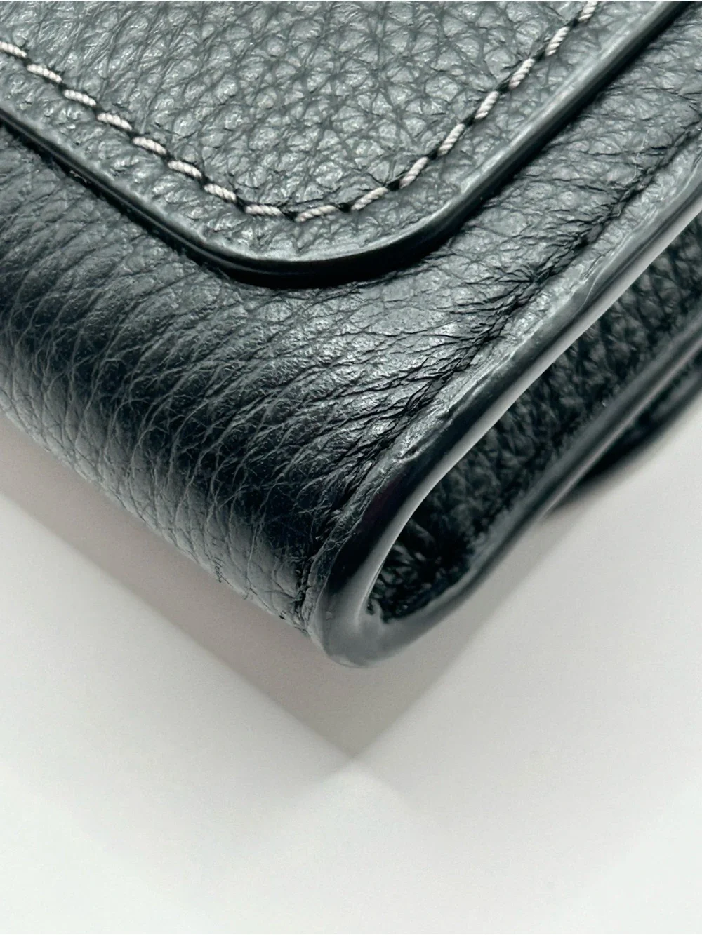 Tory Burch Black Thea Pebbled Leather Crossbody Wallet